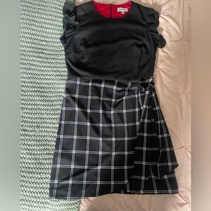 Shelby & Palmer black and white midi dress